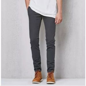 PacSun brand gray skinny chinos